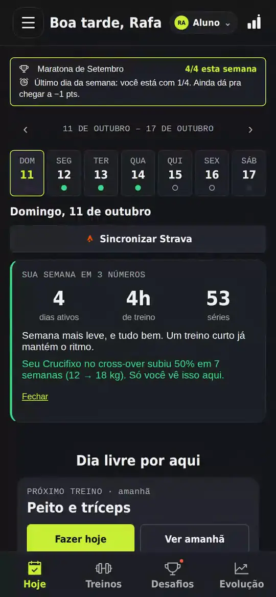 Calendário de provas de corrida no Movo, com a opção Vou nessa.